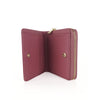 Mel&Co Saffiano Leatherette Bifold Zip Coin Card Wallet - Rose