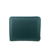 Mel&Co Saffiano-Effect Bifold Zip Coin Card Wallet Forest Green
