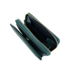 Mel&Co Saffiano-Effect Bifold Zip Coin Card Wallet Forest Green