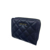 Mel&Co Quilted Bifold Snap Wallet With Zip-Around Compartment Black