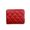 Mel&Co Quilted Bifold Snap Wallet With Zip-Around Compartment Red