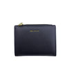 Mel&Co Saffiano-Effect Bifold Compact Snap Wallet Black