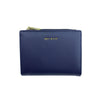 Mel&Co Saffiano-Effect Bifold Compact Snap Wallet Navy