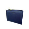 Mel&Co Saffiano-Effect Bifold Compact Snap Wallet Navy