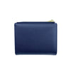 Mel&Co Saffiano-Effect Bifold Compact Snap Wallet Navy