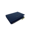 Mel&Co Saffiano-Effect Bifold Compact Snap Wallet Navy