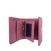 Mel&Co Saffiano Leatherette Half Flap Mid-size Wallet - Rose