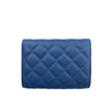 Mel&Co Quilted Tri-Fold Half Flap Wallet Ash Blue