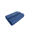 Mel&Co Quilted Tri-Fold Half Flap Wallet Ash Blue