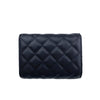 Mel&Co Quilted Tri-Fold Half Flap Wallet Black