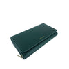 Mel&Co Saffiano-effect Tri-fold Flap Large Wallet - Forest Green