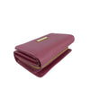 Mel&Co Saffiano Leatherette Tri-fold Wallet With Zipper Compartment Rose