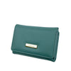 Mel&Co Saffiano Leatherette Tri-fold Wallet With Zipper Compartment Sea Green