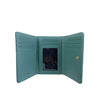 Mel&Co Saffiano Leatherette Tri-fold Wallet With Zipper Compartment Sea Green