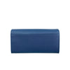 Mel&Co Saffiano Leatherette Basic Flap Long Wallet Blue