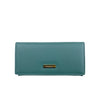 Mel&Co Saffiano Leatherette Basic Flap Long Wallet Sea Green