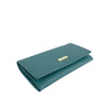 Mel&Co Saffiano Leatherette Basic Flap Long Wallet Sea Green