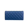 Mel&Co Quilted Basic Flap Long Wallet Ash Blue