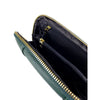 Mel&Co Saffiano-Effect Loop Handle Zip-Around Wristlet Pouch Forest Green