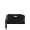 Mel&Co Saffiano Leatherette Slim Wristlet Pouch - Black