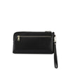 Mel&Co Saffiano Leatherette Slim Wristlet Pouch - Black