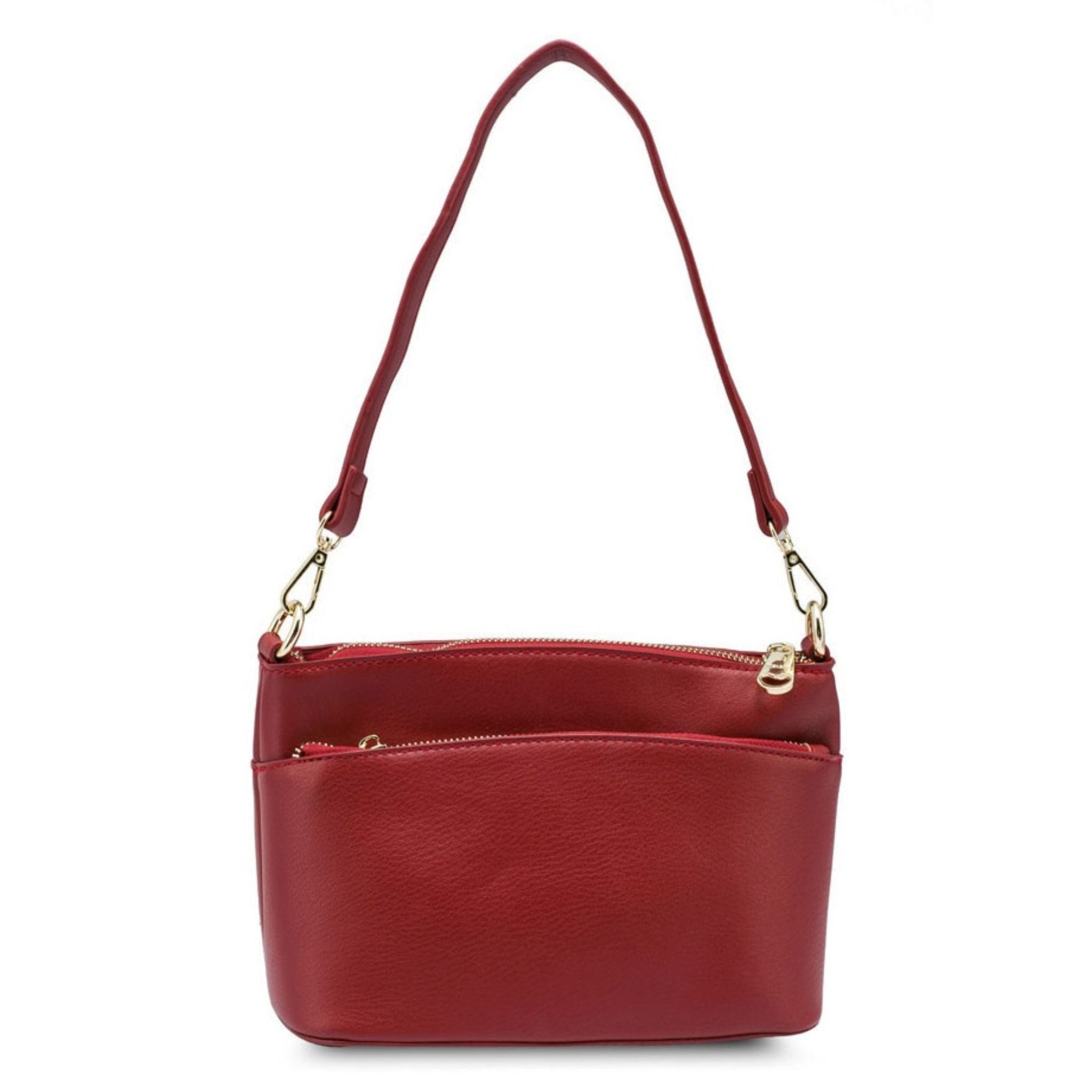 Mel&Co Faux Leather Shoulder Sling Bag Dark Red