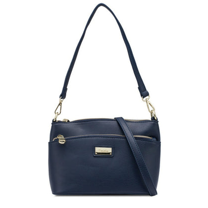 Mel&Co Faux Leather Shoulder Sling Bag Navy