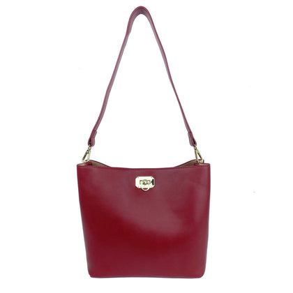 Mel&Co Flip Lock Shoulder Bag Red
