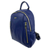 Mel&Co Round Top Backpack With Vertical Zipper Pockets Navy