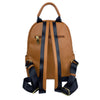 Mel&Co Round Top Backpack With Vertical Zipper Pockets Tan