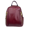 Mel&Co Round Top Backpack With Vertical Zipper Pockets Wine