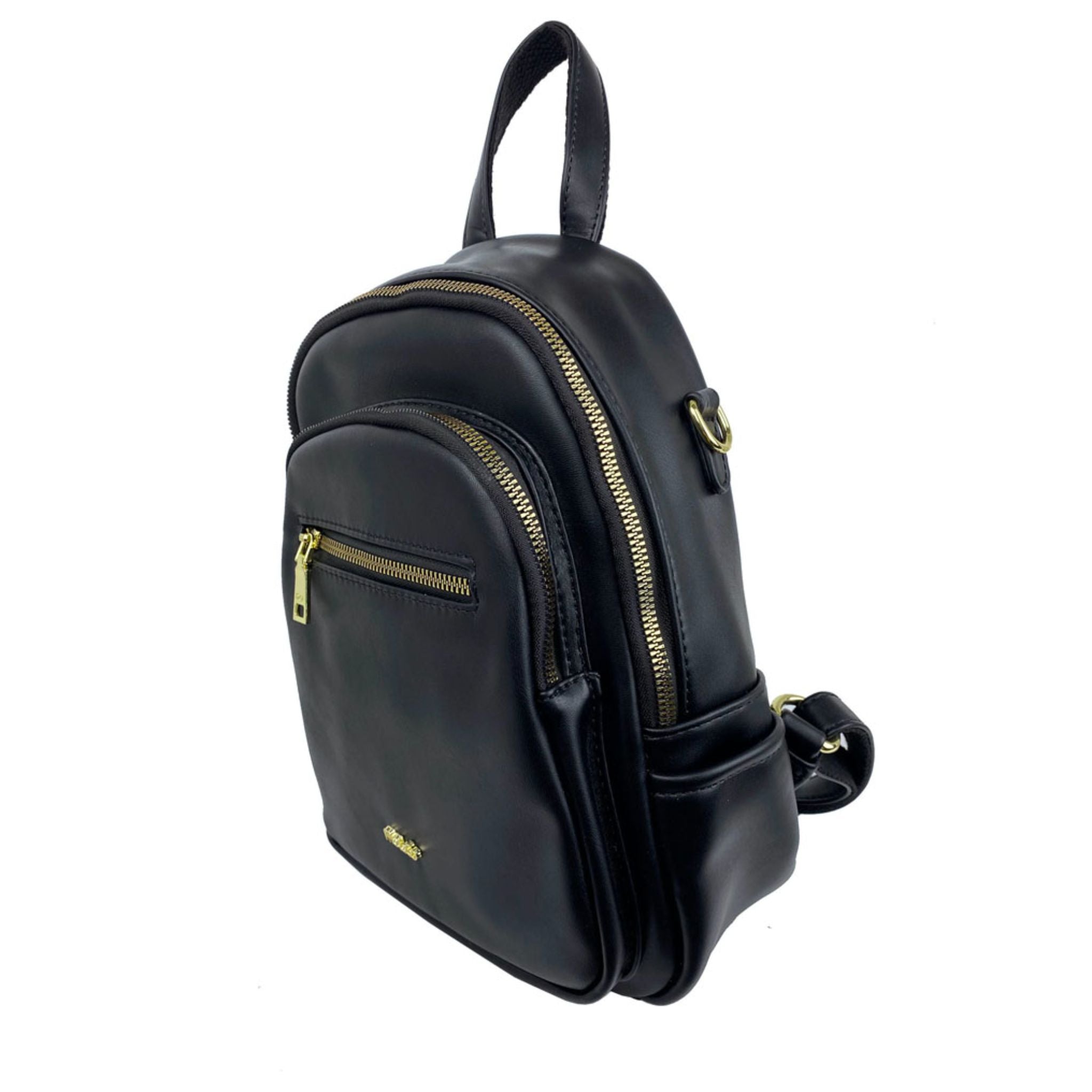 Mel&Co Two-Way Round Top Backpack Black
