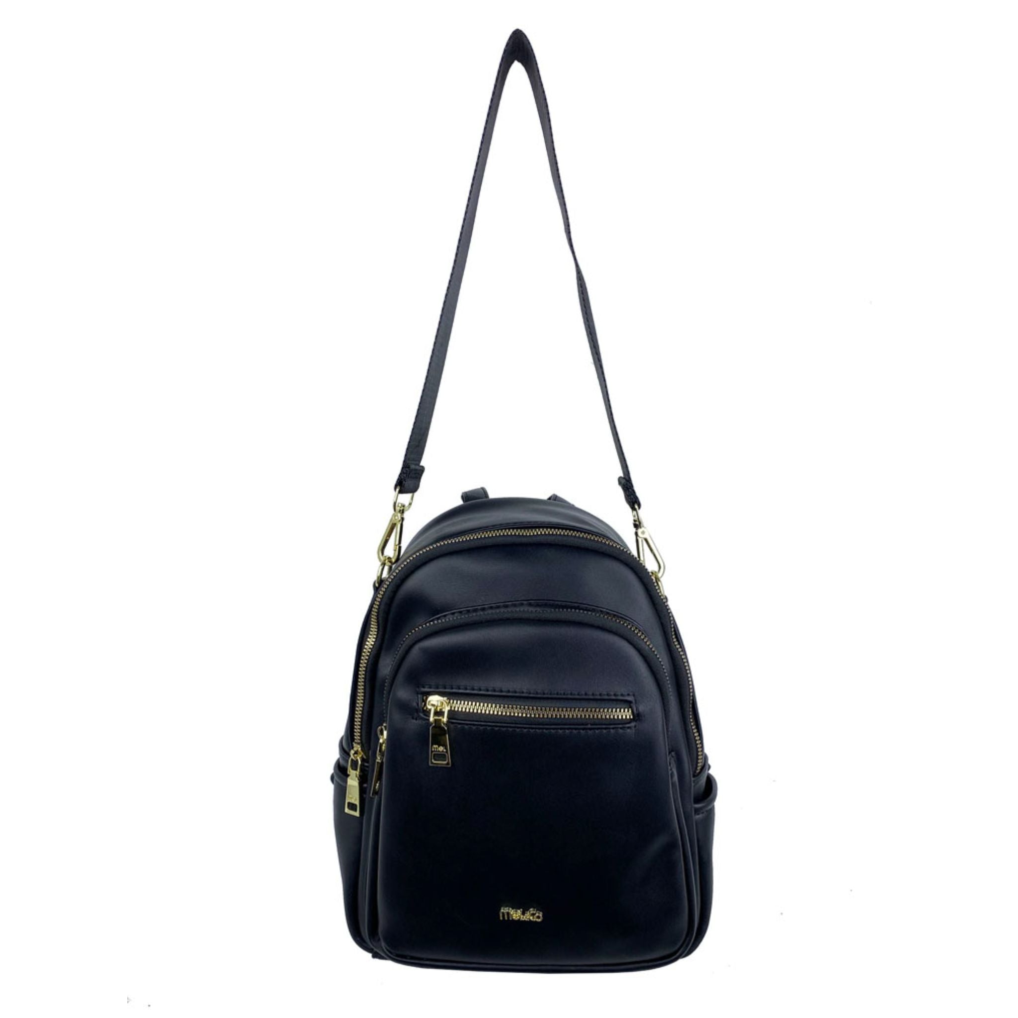 Mel&Co Two-Way Round Top Backpack Black