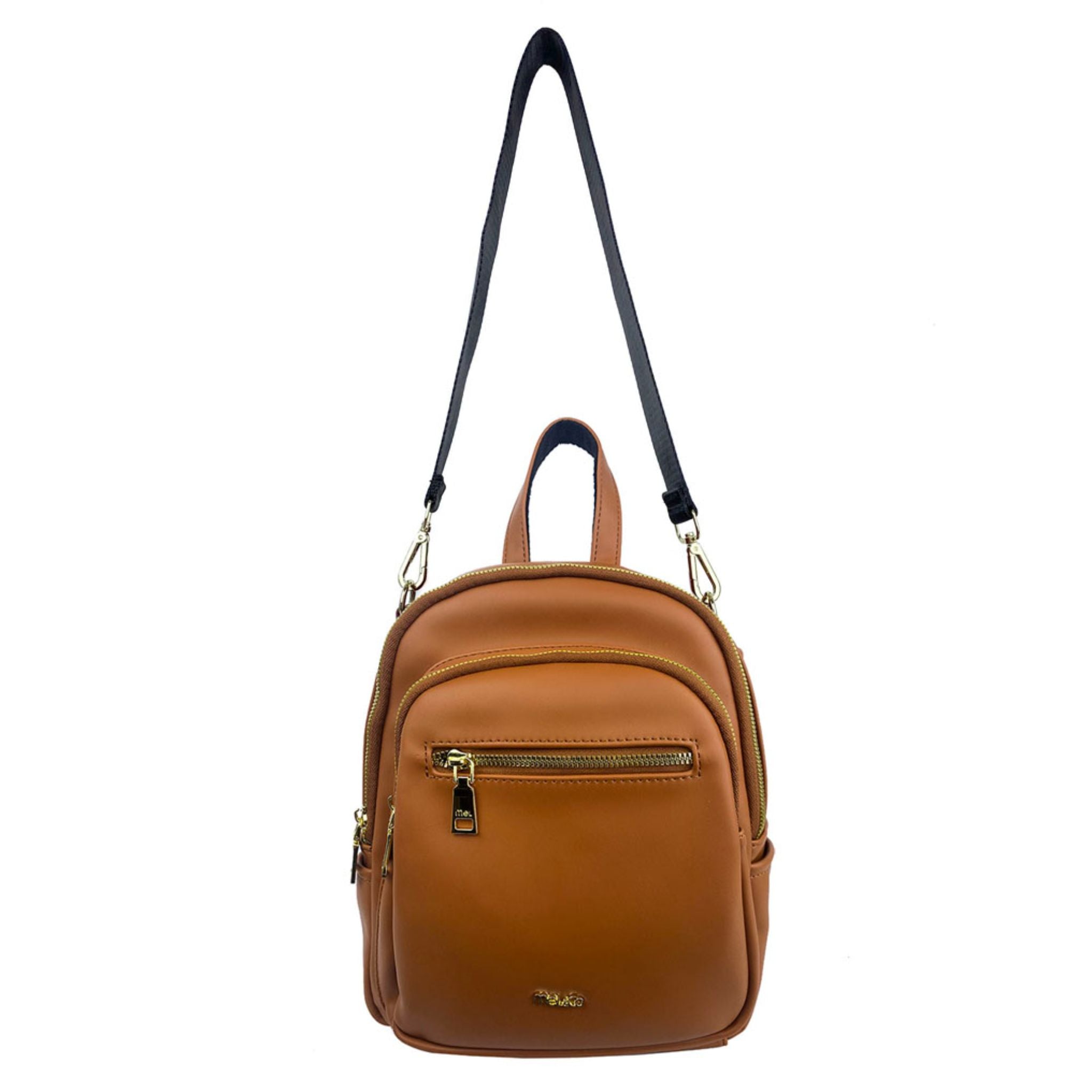 Mel&Co Two-Way Round Top Backpack Tan