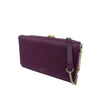 Mel&Co Saffiano-Effect Chain Wallet With Flap Compartment Wine