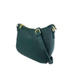 Mel&Co Saffiano-Effect Curve Top Sling Bag Forest Green
