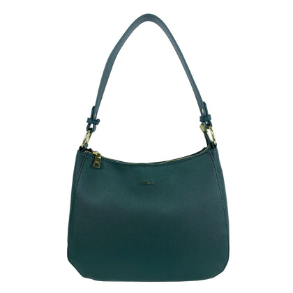 Mel&Co Saffiano-effect Curve Top Single Handle Shoulder Bag - Forest Green