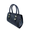 Mel&Co Saffiano-Effect Satchel With Metal Buckle Detail Black