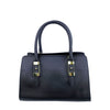 Mel&Co Saffiano-Effect Satchel With Metal Buckle Detail Black