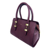 Mel&Co Saffiano-Effect Satchel With Metal Buckle Detail Wine