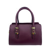 Mel&Co Saffiano-Effect Satchel With Metal Buckle Detail Wine