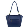 Mel&Co Saffiano Leatherette Double Handle With Chain Detail Navy