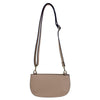 Mel&Co Box Calf Slim Sling Pouch With Turn Lock Detail Beige