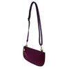 Mel&Co Box Calf Slim Sling Pouch With Turn Lock Detail Wine