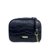 Mel&Co Croco Semi-Chain Sling Bag Black