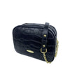 Mel&Co Croco Semi-Chain Sling Bag Black