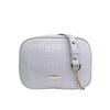 Mel&Co Croco Semi-Chain Sling Bag White