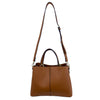 Mel&Co Grainy Satchel With D Rings Detail Tan