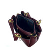Mel&Co Grainy Satchel With D Rings Detail Wine