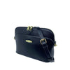 Mel&Co Two-way Zip Box Calf Sling Bag Black